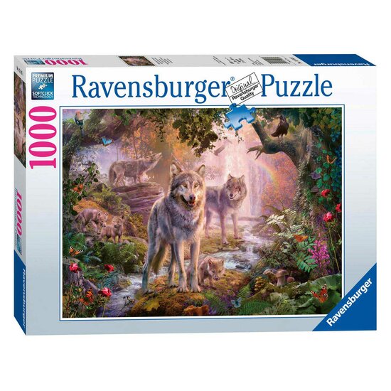 Ravensburger Puzzel Wolvenfamilie in de Zomer, 1000st.