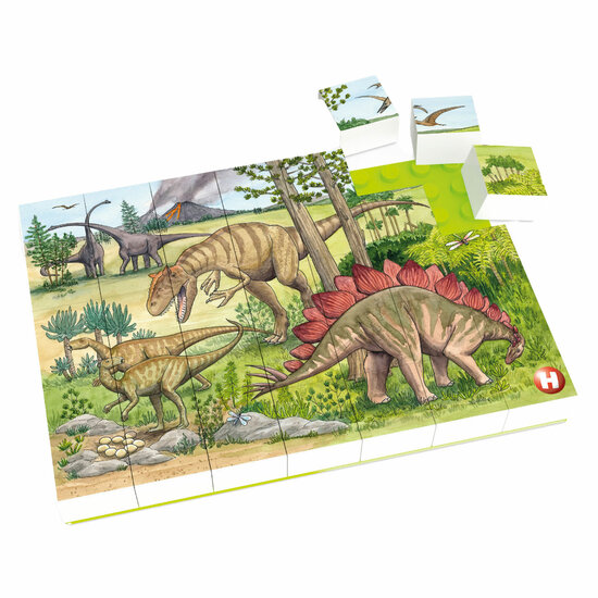 Hubelino Blokpuzzel Dinosaurus Wereld, 35st.