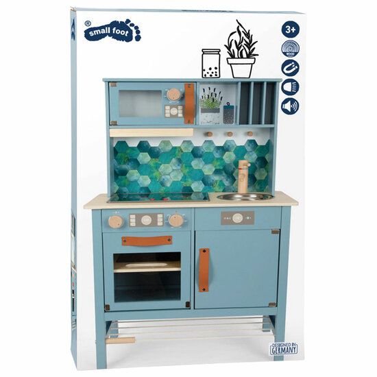 Small Foot  -  Houten Kinderkeuken Blauw, 7dlg.