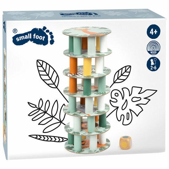 Small Foot  -  Houten Wiebeltoren Safari Spel