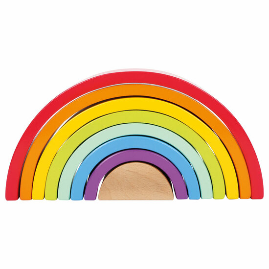 Small Foot  -  Houten Bouwblokken Regenboog, 9dlg.