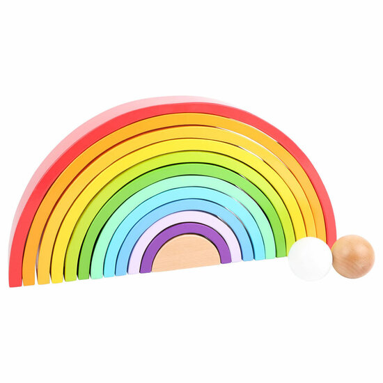 Small Foot  -  Houten Bouwblokken Regenboog XL, 14dlg.