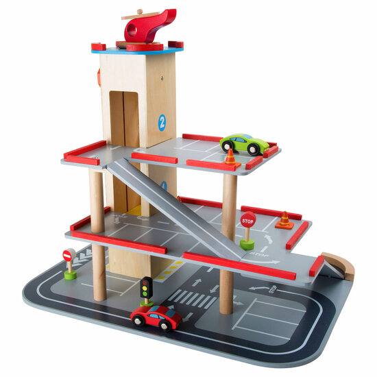 Small Foot  -  Houten Parkeergarage met Accessoires