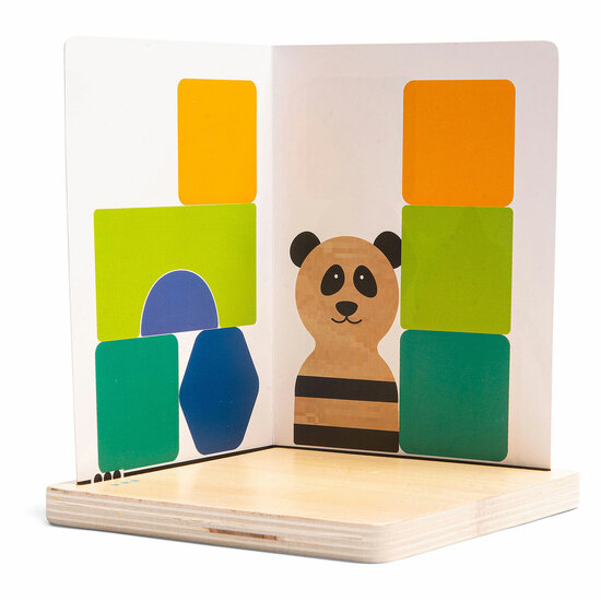 BS Toys Panda&#039;s Puzzel Hout - Vormenspel