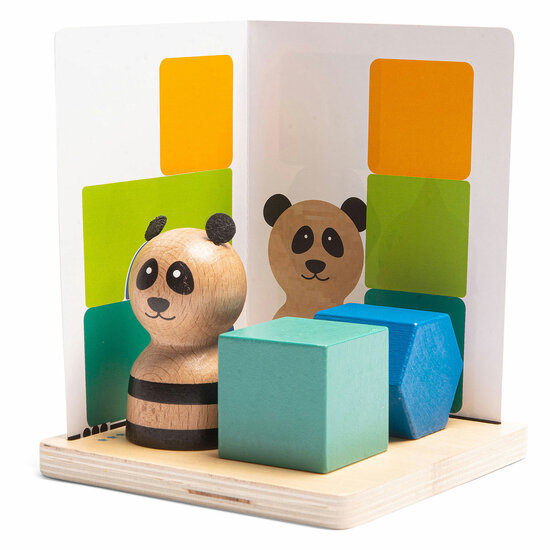 BS Toys Panda&#039;s Puzzel Hout - Vormenspel