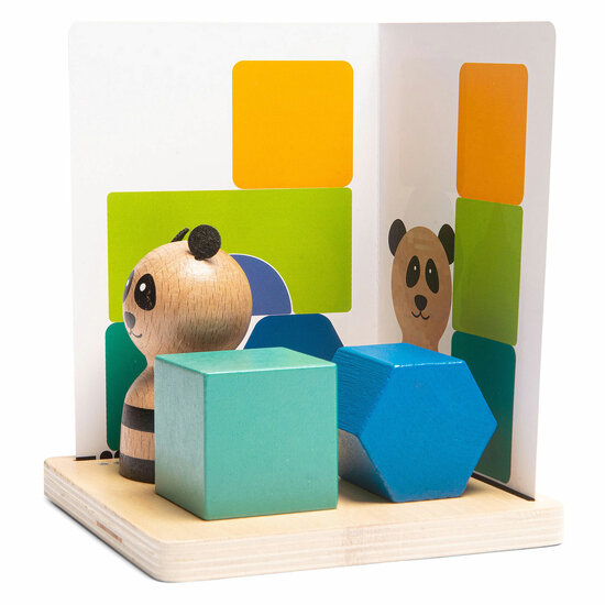 BS Toys Panda&#039;s Puzzel Hout - Vormenspel