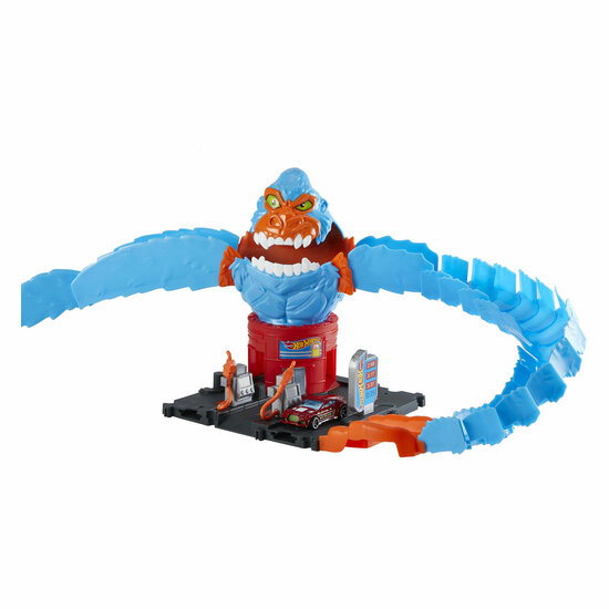 Hot Wheels City Nemesis Lab Gas Station Gorilla Aanval