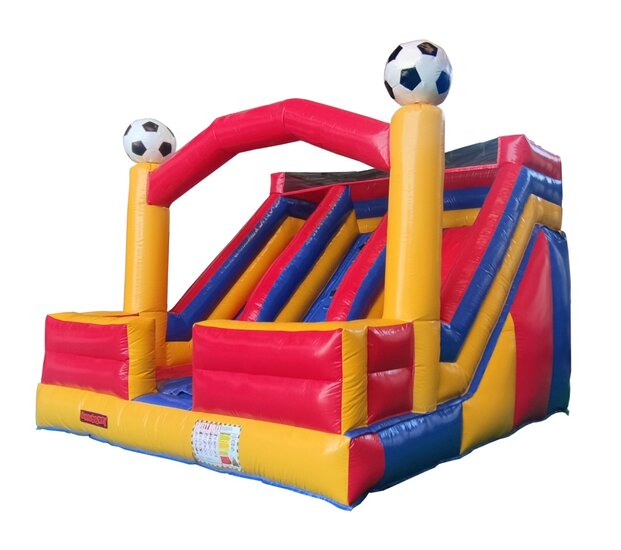 Springkussen Double Slide and Fun Boys (pvc) &ndash; Avyna