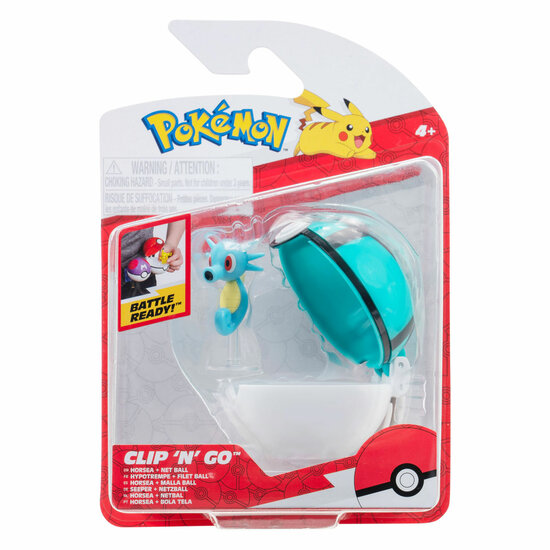 Pok&eacute;mon Clip &#039;N&#039; Go Horsea en Net Ball Speelset, 2dlg.