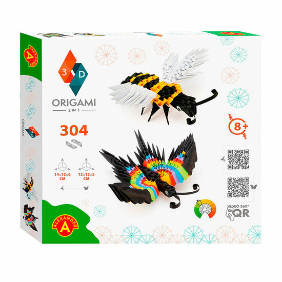 Origami 3D Bij &amp; Vlinder, 304dlg