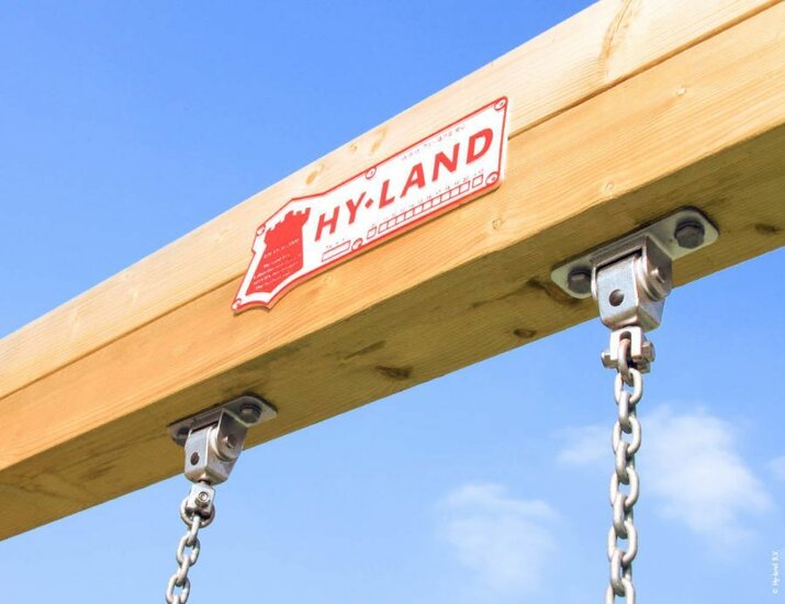 Hy-Land Q4s Speeltoestel Douglas - RVS Glijbaan en schommel