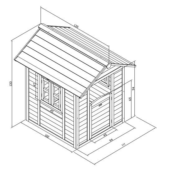 AXI Lodge Speelhuis Scandinavisch Rood