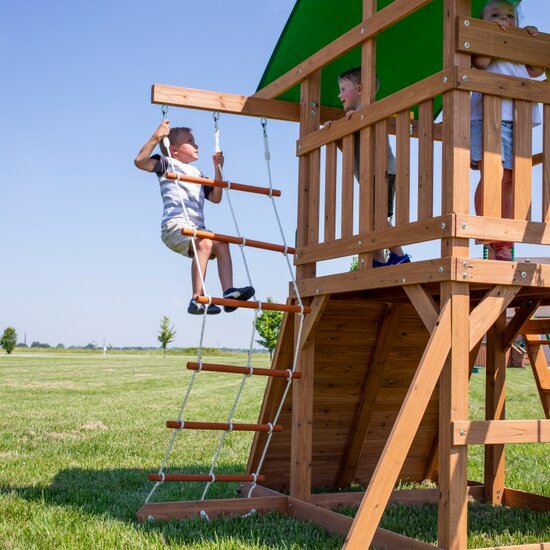 Grayson Peak Speeltoren met Schommels, Glijbaan en klimwand