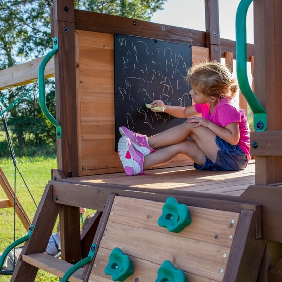 Cedar Cove Speeltoren met Schommels, Glijbanen en Uitkijktoren