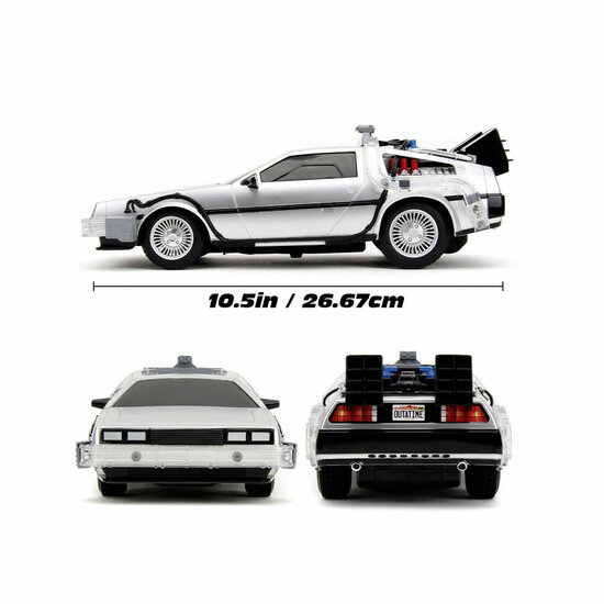 Jada Bestuurbare Auto Back to the Future RC Time Machine 1:16