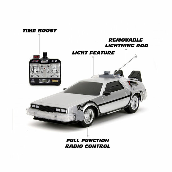 Jada Bestuurbare Auto Back to the Future RC Time Machine 1:16