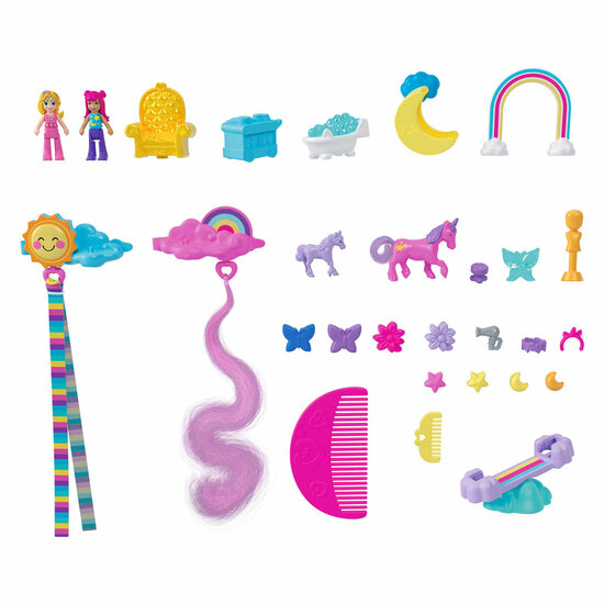 Polly Pocket Salon van de Regenboog Eenhoorn Speelset