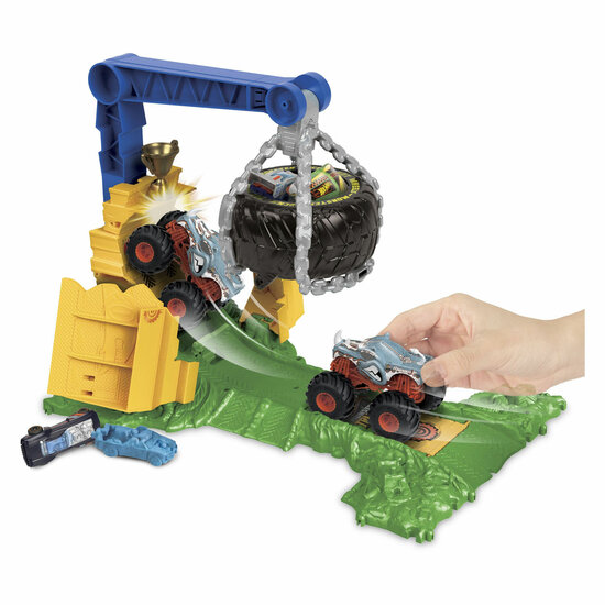 Hot Wheels Monstertrucks Arene Smahers Rhinomite Race Uitdaging Speelset