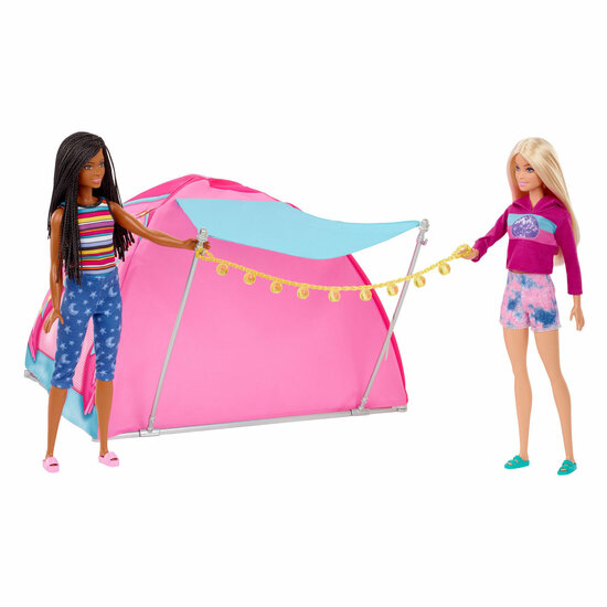 Barbie Let&#039;s Go Camping Tent Speelset