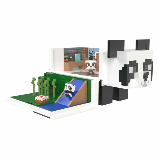 Minecraft MOB Hoofd Mini Panda Speelhuis Speelset