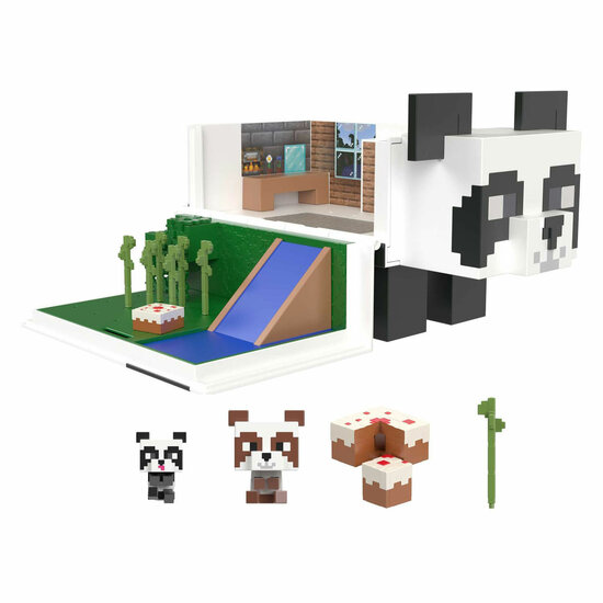 Minecraft MOB Hoofd Mini Panda Speelhuis Speelset