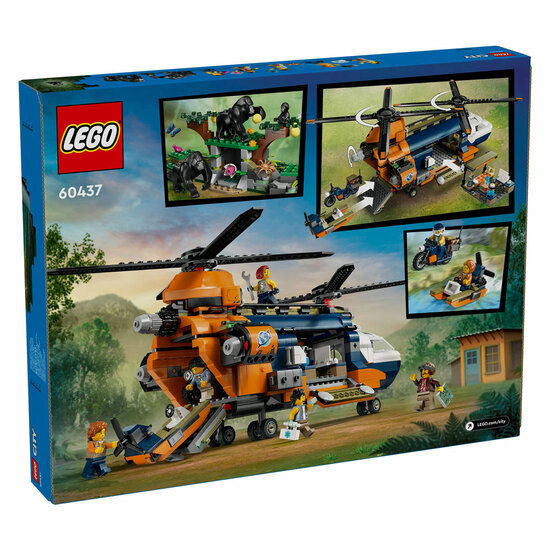 LEGO City 60437 Jungleonderzoekers: Helikopter Bij De Basis