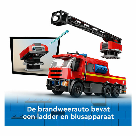 LEGO City 60414 Brandweerkazerne en Brandweerauto