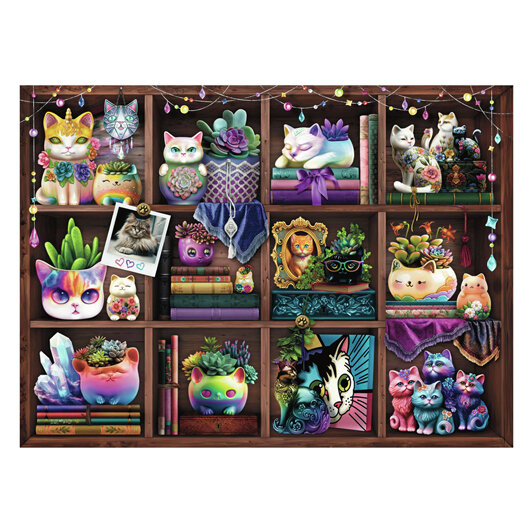 Legpuzzel Cubby Cats And Succulents, 500st.