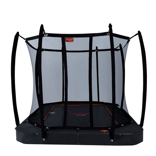 Avyna Trampoline FlatLevel 380x255 (238) met net | Zwart