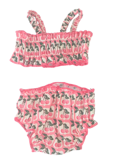 Bikini met kersen-print Gordi poppen voor 34cm pop Minikane en Paola Reina