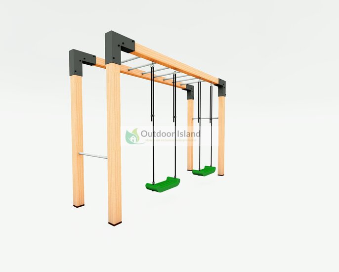 Houten Douglas Aanbouw Schommel Landelijk - 300 cm