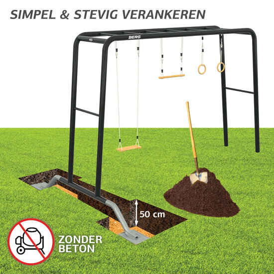 Berg Playbase 3-In-1 Medium Met 2 Rekstokken