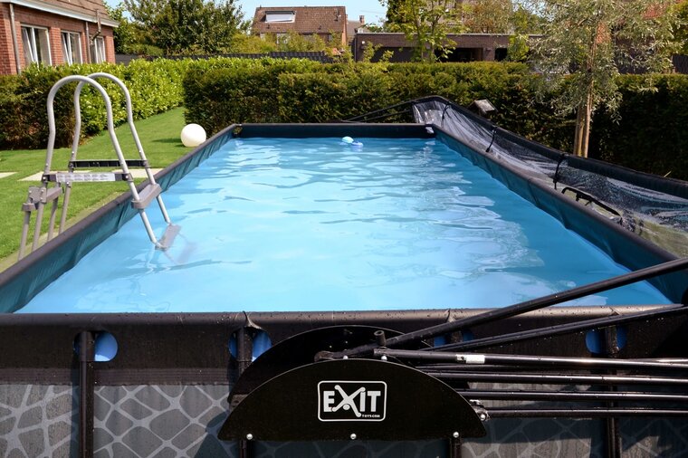 Zwembad Exit Frame Pool 5.4X2.5X1M (12V Zandfilter)Stone Grey