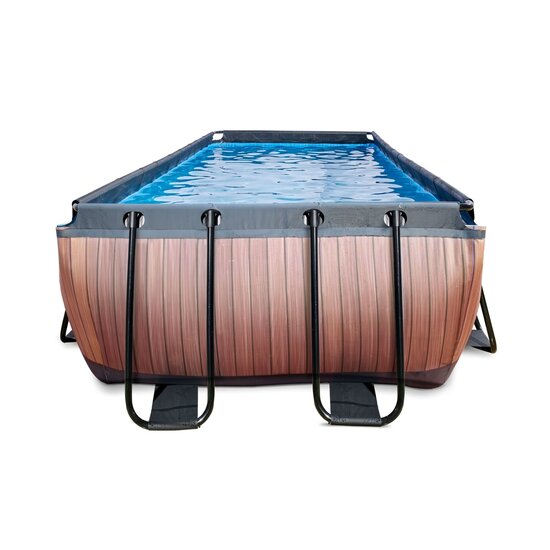 Zwembad Exit Frame Pool 4X2X1.22M (12V Cartridge Filter) Timber Style