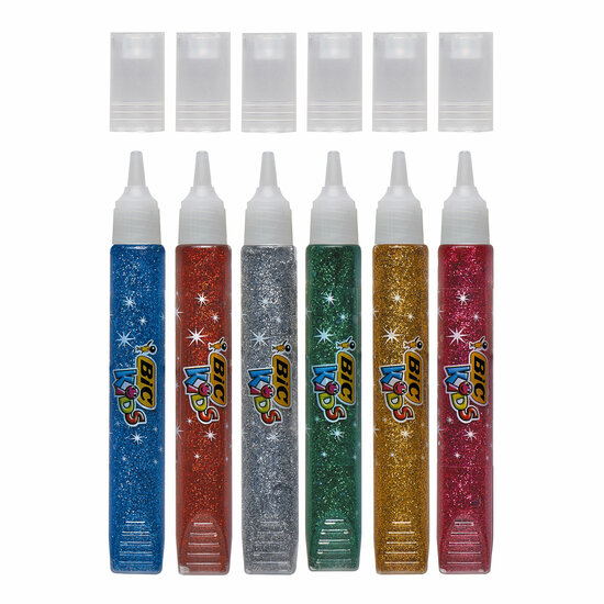 BIC Kids Glitterlijm Metallic, 6st.