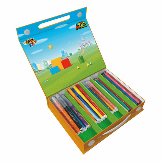 BIC Kids Super Mario Kleurkoffer, 70dlg.