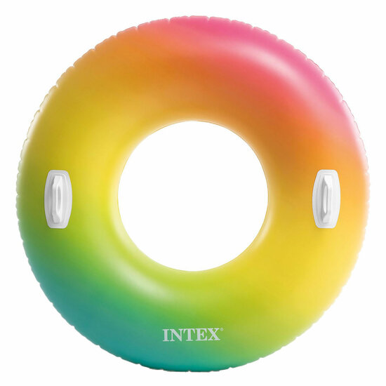 Intex Zwemring Regenboog, 122cm