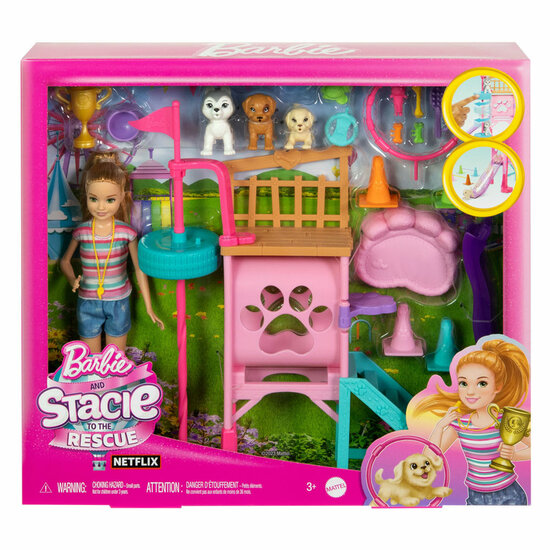 Barbie en Stacie Reddingspop Klimtoren Speelset