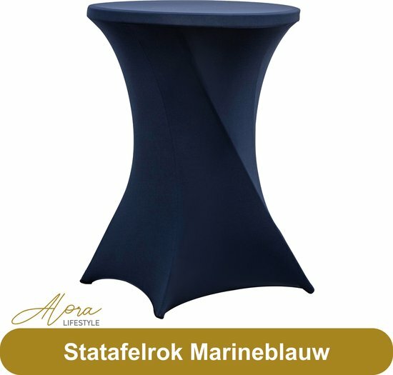 Statafelrok marineblauw 80 cm