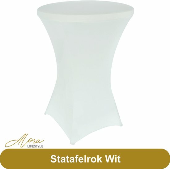 Statafelrok wit 80 cm