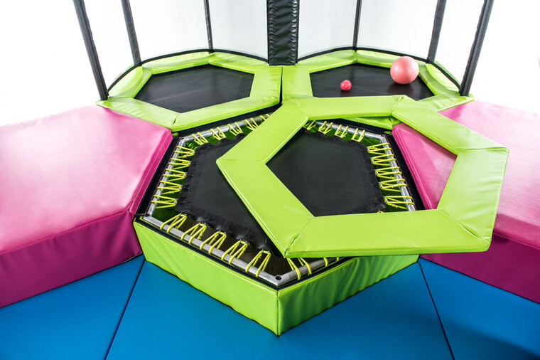 Peuter Mini Trampolinepark, 3 trampolines