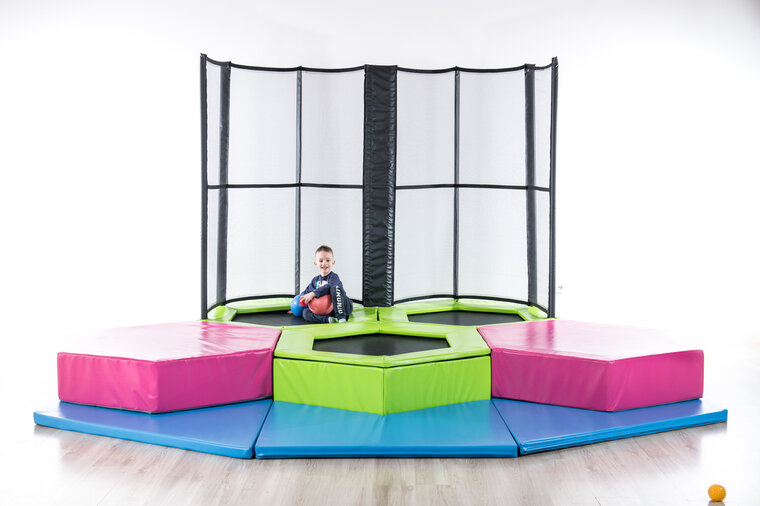 Peuter Mini Trampolinepark, 3 trampolines