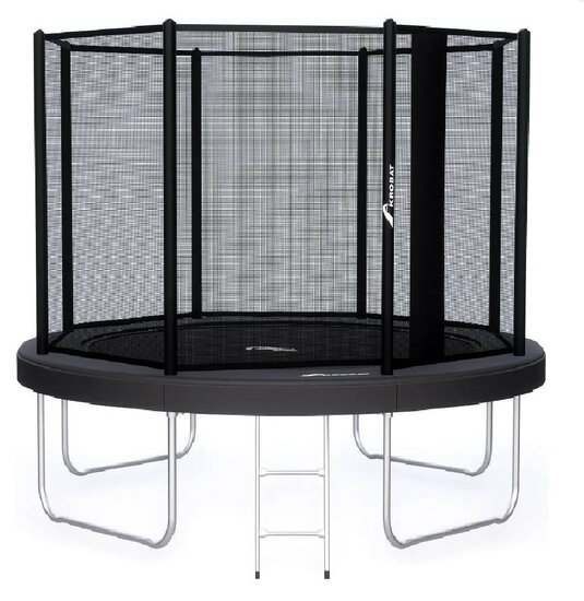 Trampoline AKROBAT ORBIT ABOVE 305 (10ft) Antraciet inclusief veiligheidsnet