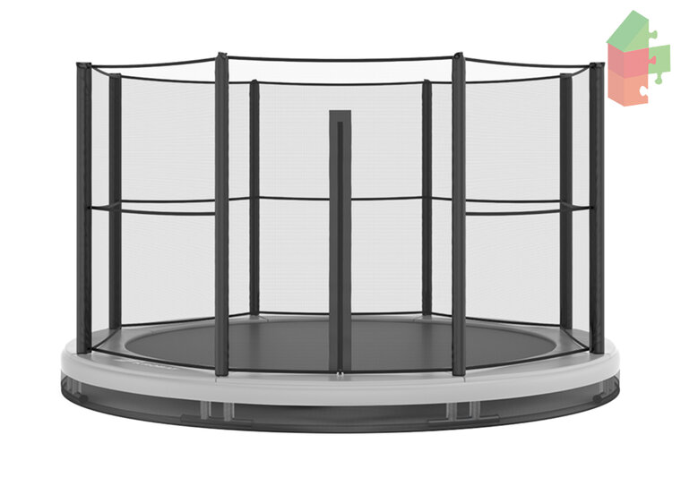 Trampoline AKROBAT ORBIT INGROUND 365 (12ft) Antraciet inclusief veiligheidsnet