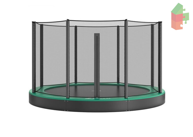 Trampoline AKROBAT ORBIT FLAT 305 (10ft) Green,inclusief veiligheidsnet