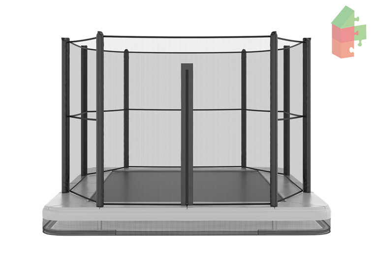 Trampoline AKROBAT ORBIT INGROUND 335x244 (11x8ft) Antraciet inclusief veiligheidsnet