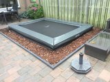 Akrobat Primus Inground Trampoline 335X244 Antraciet Rechthoekig 