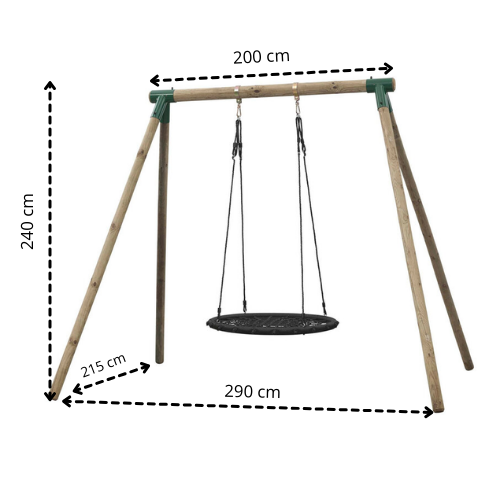 Houten Nestschommel Chantal 290cm