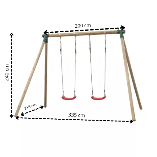 Houten Schommel Bernedette 335 cm