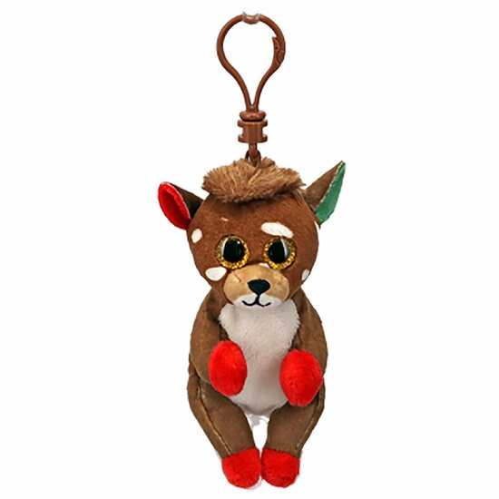 Ty Beanie Boo&#039;s Clip Christmas Juno Reindeer 7cm